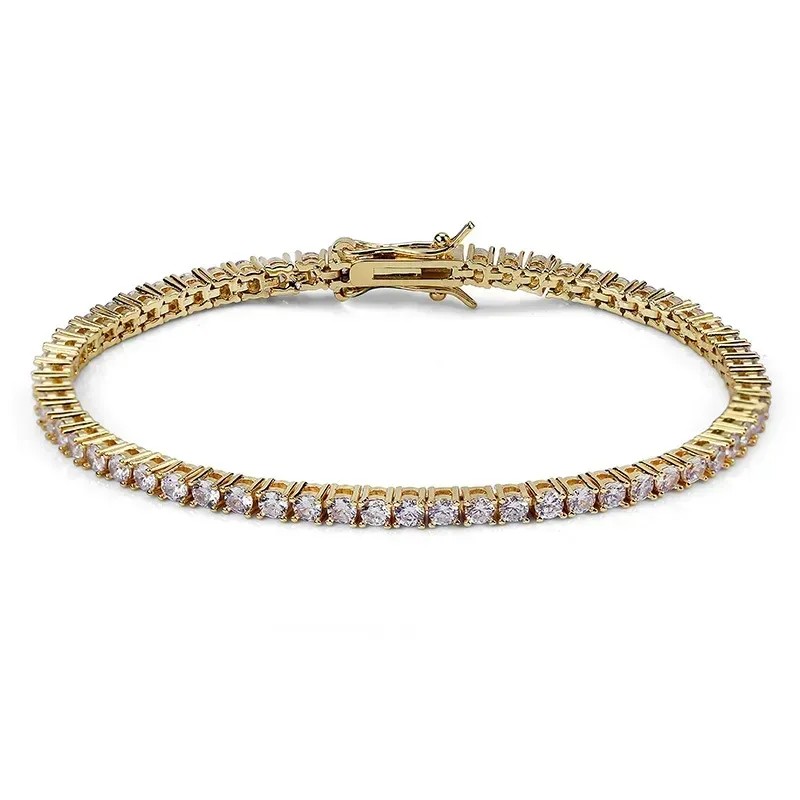 Fashion Designer Tennis Bracelets Moissanite Jewelry Men Rise Gold Sier Tenis Bracelet Iced Out Chain Fashion Jewelrys_voghion.com
