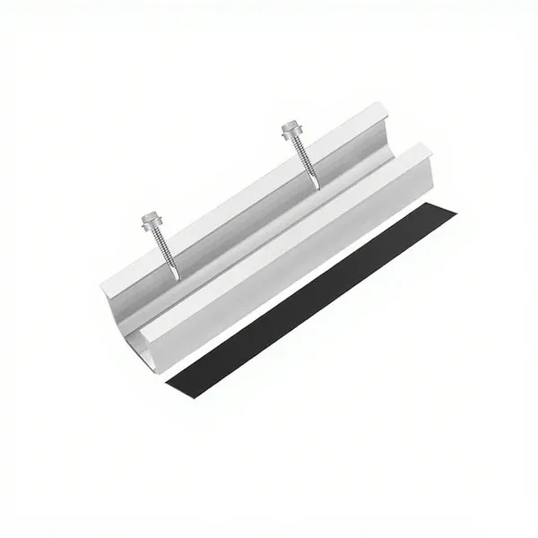 20cm U-shaped Solar Panel Guide Rail Black Pressure Block For Photovoltaic System Installation_voghion.com