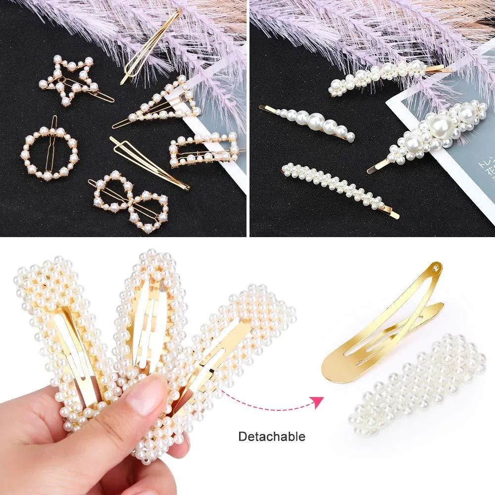 16 pezzi di perle fermaglio elegante forcina fermaglio per capelli design coreano forcine per capelli accessori per capelli donne_voghion.com