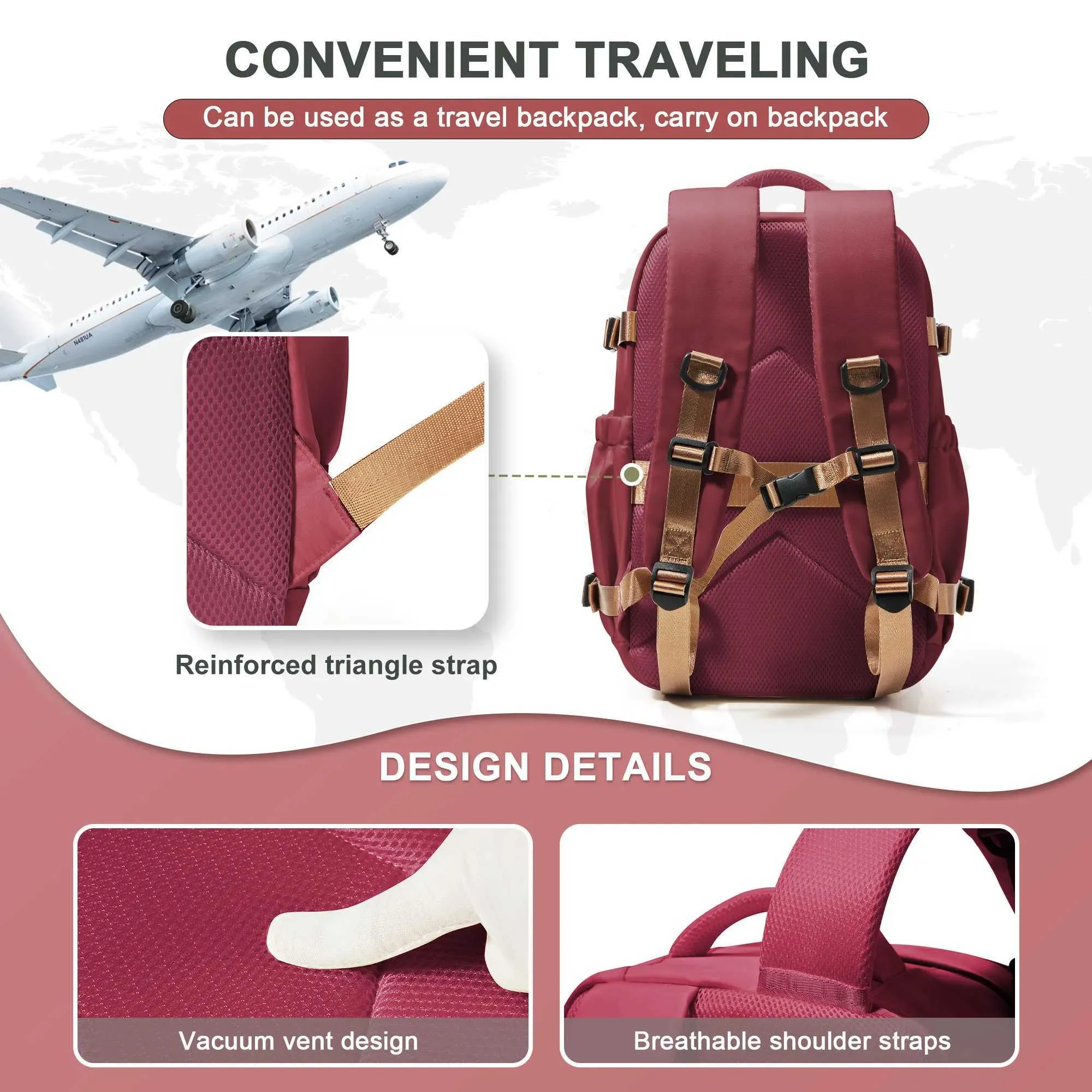 Reistas 40x30x20 Wizzair Handbagage Vliegtuig Mannen Vrouwen 15,6 inch Laptop Rugzak Waterdicht Casual_voghion.com