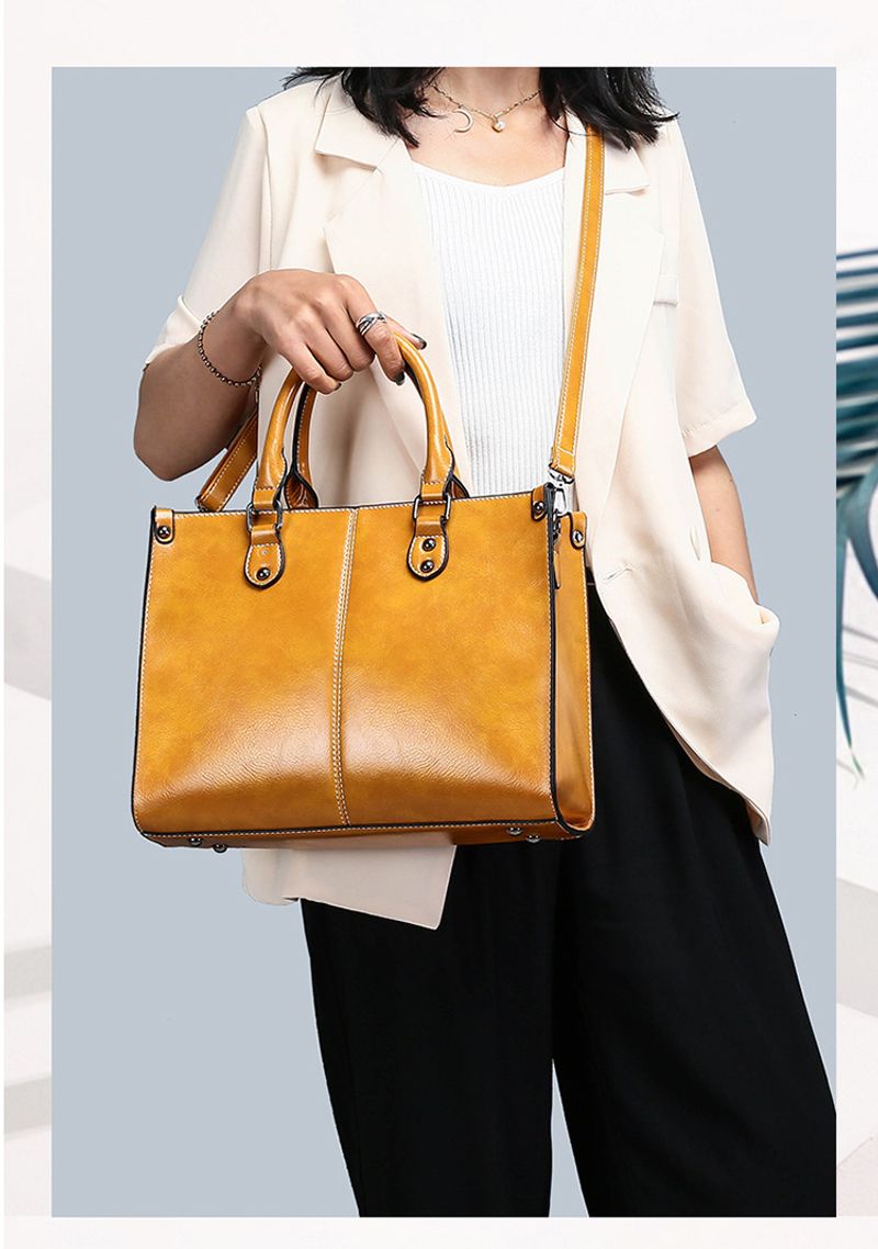 large tote handbag splicing shoulder messenger women's bag_voghion.com