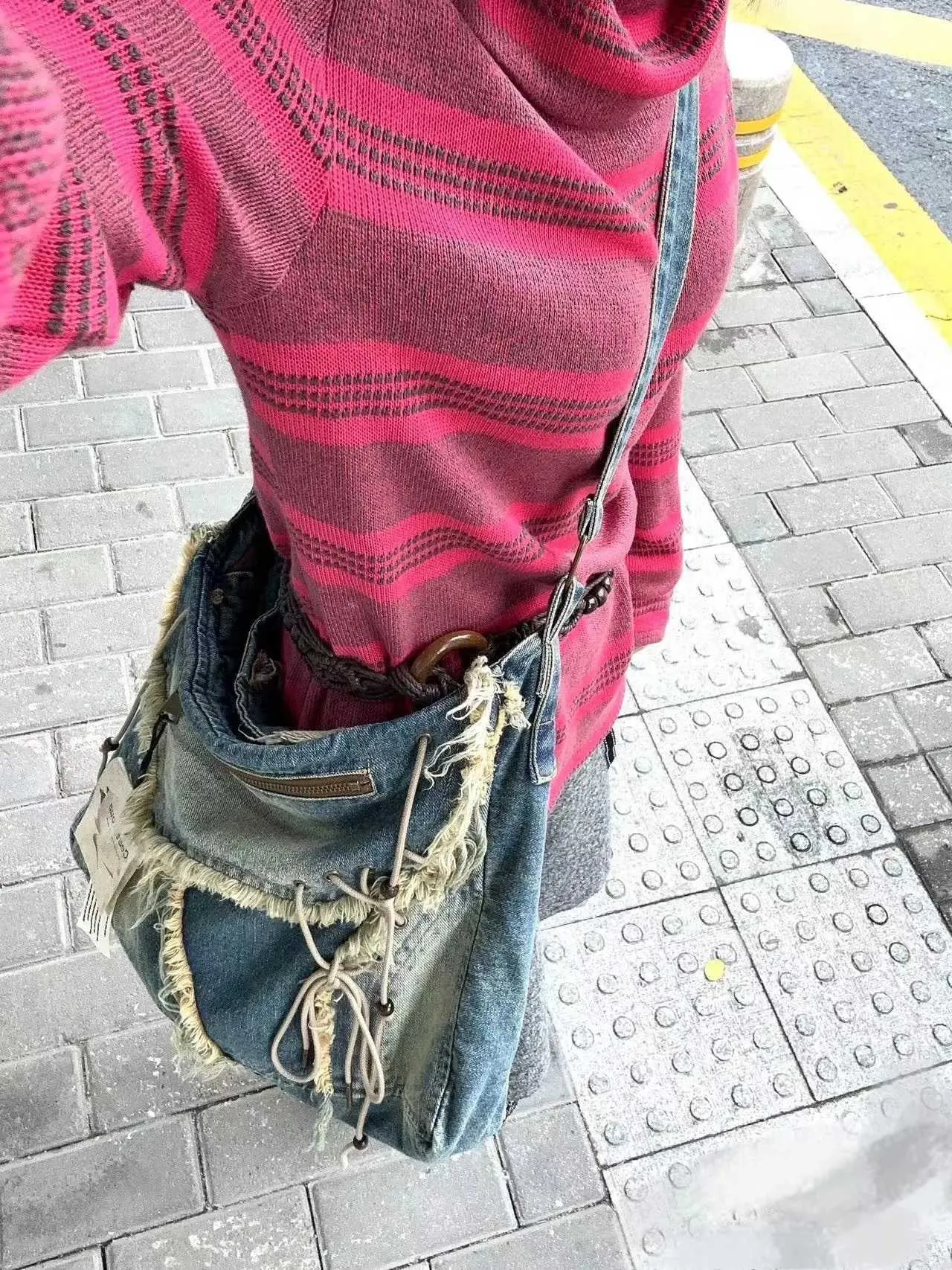 Washed Denim Jeans Casual Totes For Women Shoulder Bags Soft Student Large Capacity Vintage Shopping Bag Female Handbags_voghion.com