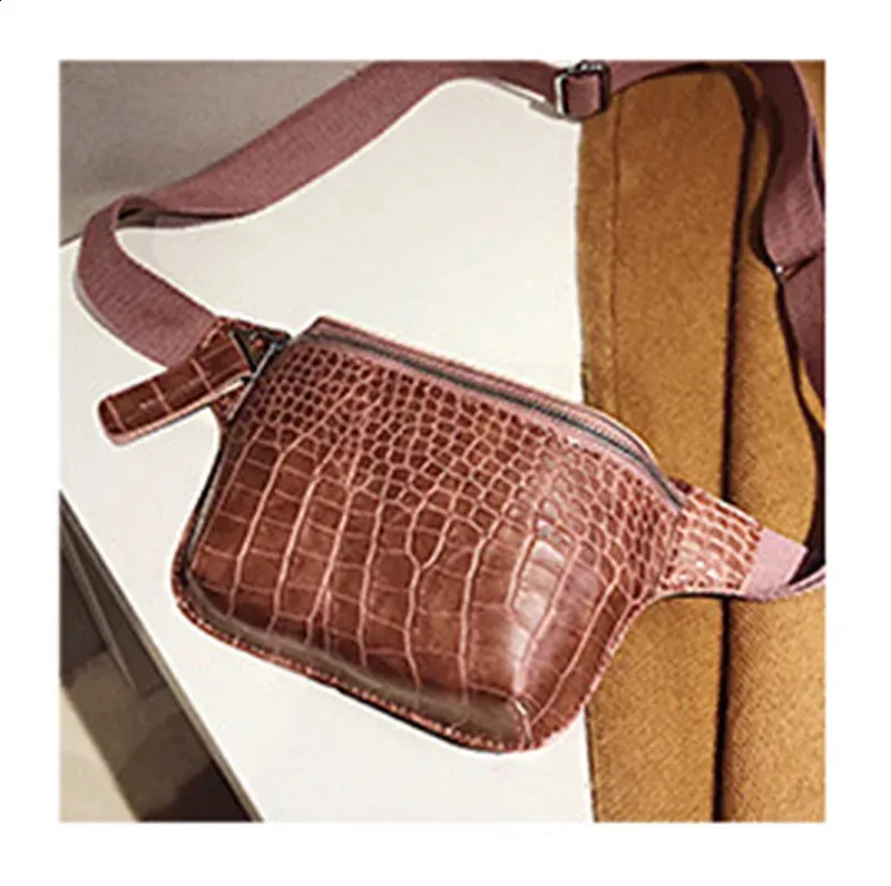 Leder Brusttasche Fanny Frauen Tasche Kleine Bum Taille Gürteltaschen Casual Phone Pack Mode Brieftasche c101 240829_voghion.com