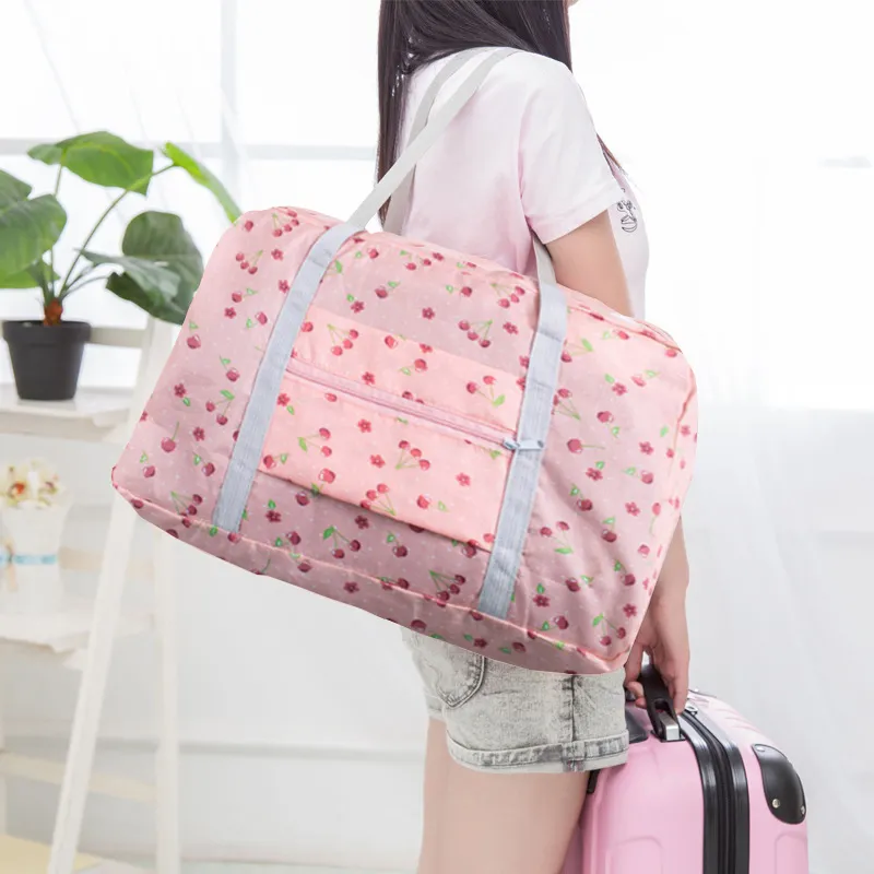 2023 neue Nylon Faltbare Unisex Große Kapazität Tasche Lage Frauen Wasserdichte Handtaschen Männer Reisetaschen_voghion.com