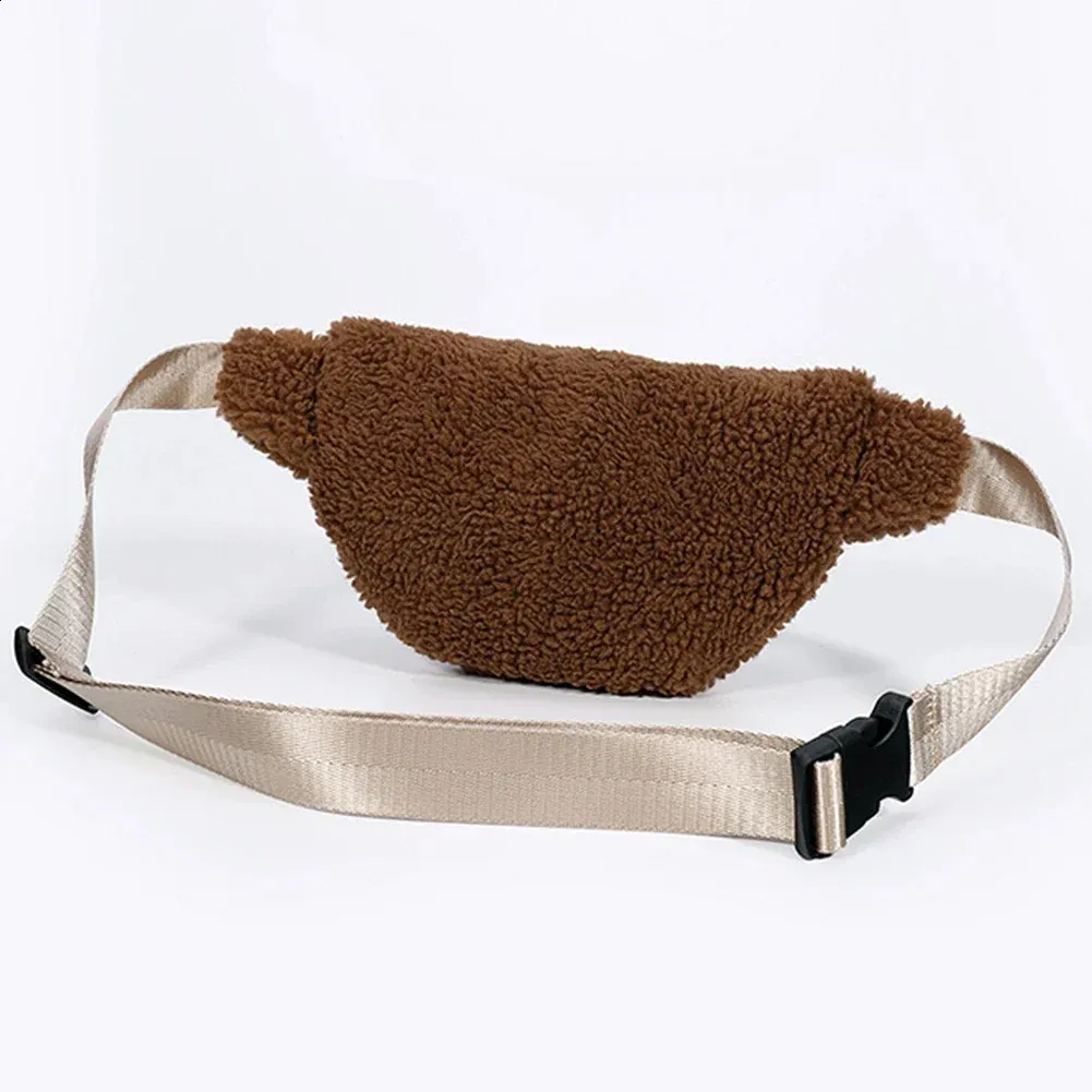 Borsa a tracolla in peluche per donna Banana Fuzzy Fluffy SG Furry Shoulder Uomo Borsa da viaggio per telefono Borsa invernale 241120_voghion.com