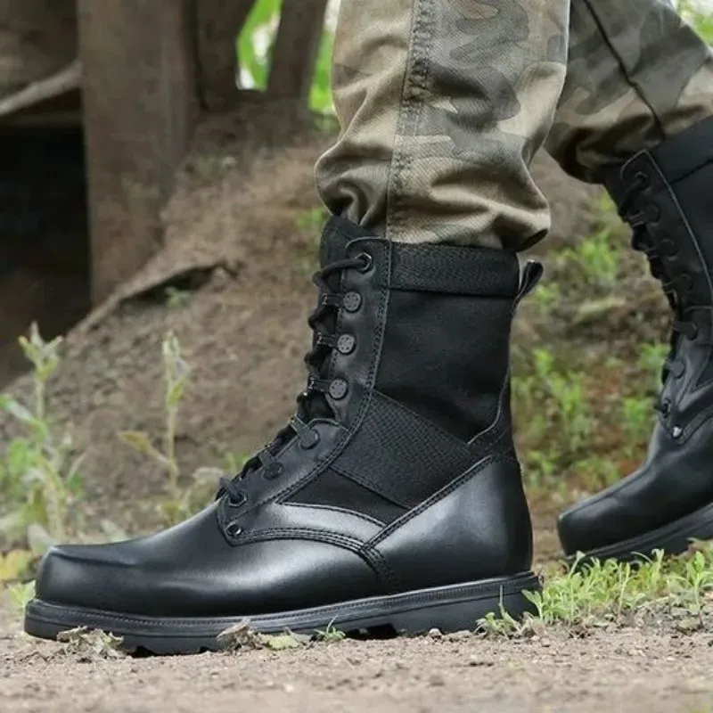 Herren Schwarze Mode Stiefel Sommer Outdoor Walking Wandern Klettern Leichte Schnürschuhe Warme Wolle Weiches Fell Plüsch_voghion.com