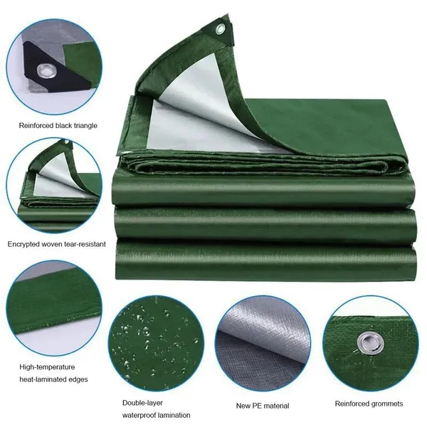 Heavy-duty Waterproof Polyethylene Tarp Uv-resistant Cover_voghion.com