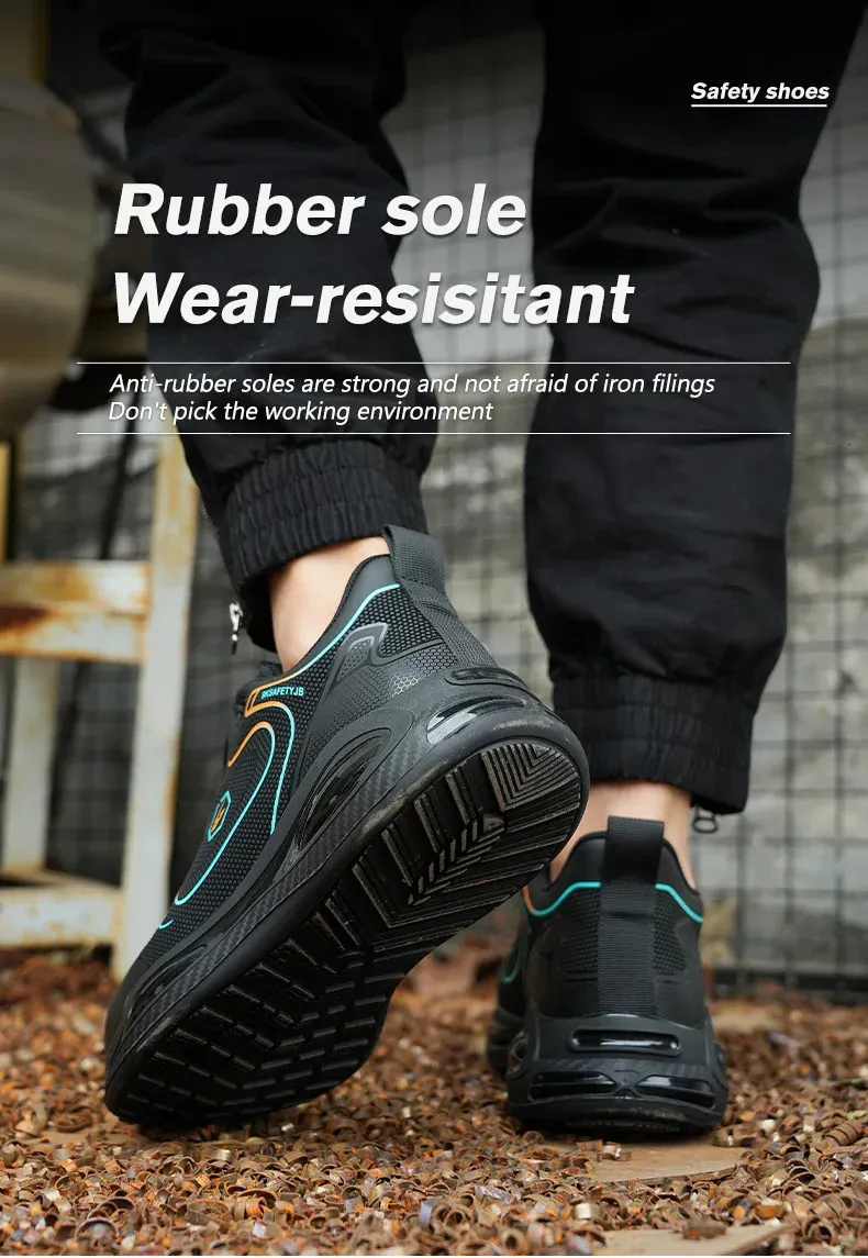 Chaussures de sécurité imperméables pour hommes, bout en acier, protection à coussin d'air et bouton rotatif, pointure 47/48, 250402_voghion.com