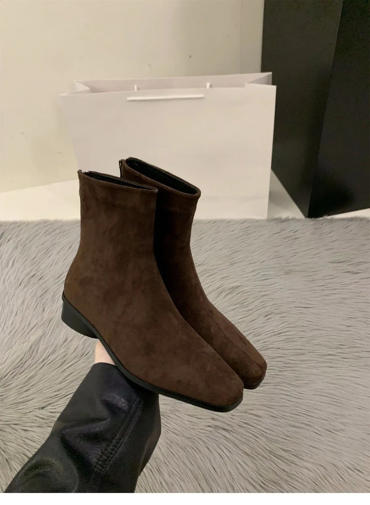 Bottines modernes à bout carré pour femme, bottines courtes à talons hauts, collection automne-hiver 241227_voghion.com