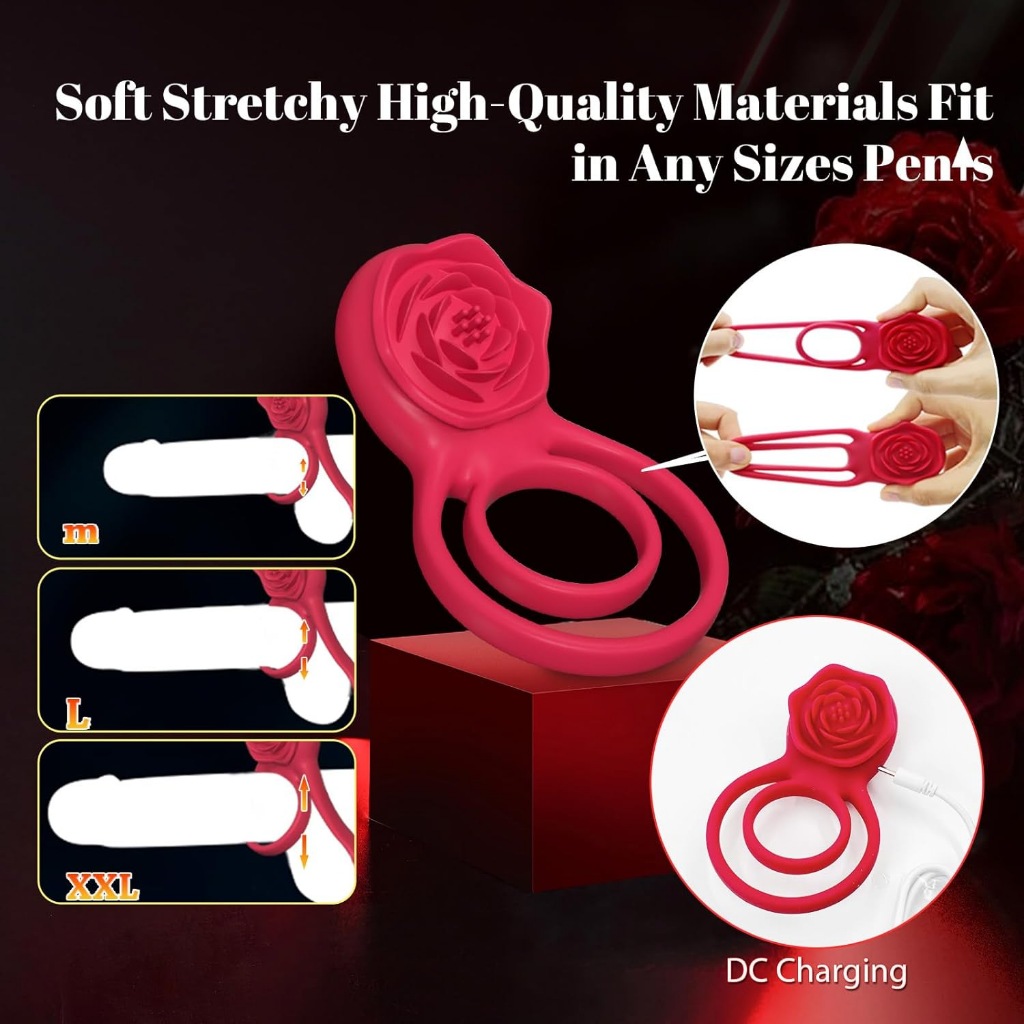Penial Ring With 10 Vibration Modes And Vibrating Clitoral Stimulator, Remote Control Adult Sex Toy_voghion.com