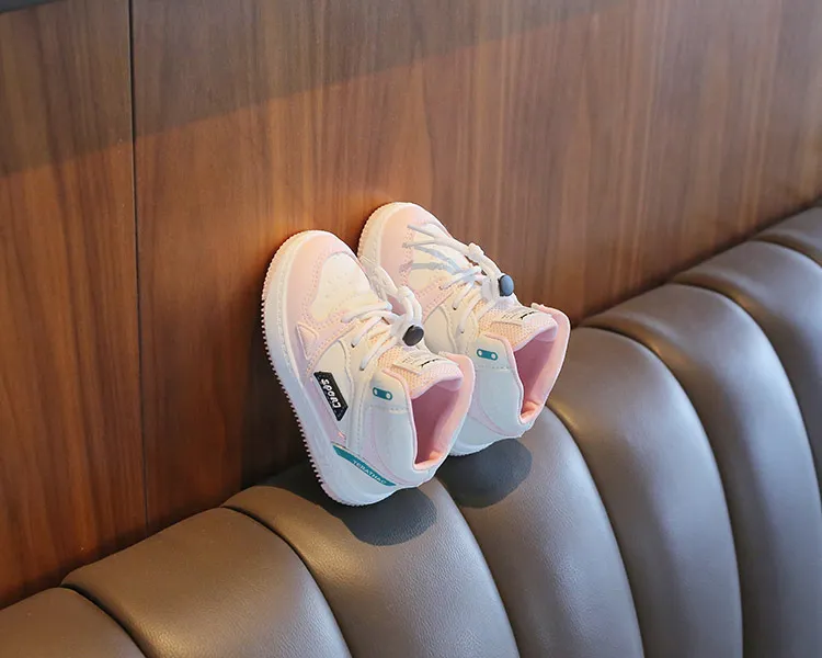 Chaussures de sport montantes pour enfants, baskets de basket-ball Littlesprouts pour garçons et filles, baskets d'école pour tout-petits, tailles 1 à 18_voghion.com