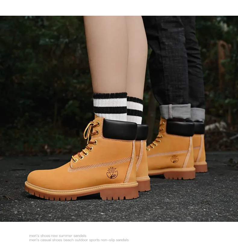 Men High Top Men's Leather Winter Fashion Plush Warm Shoes Outdoor Sneakers Lace Up Non-Slip Ankle Boots Male_voghion.com
