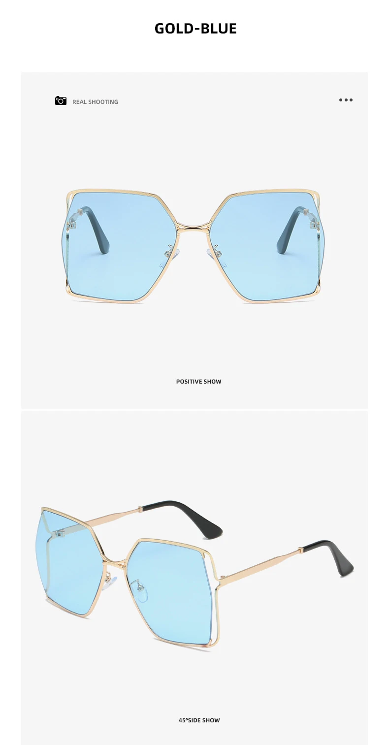 Gradient Oversized Square Sunglasses For Women Vintage Y2k Style_voghion.com