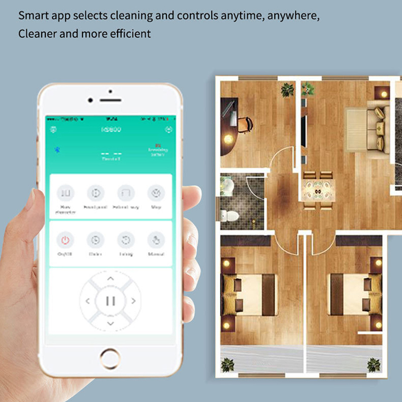 Smart Sweeping Robot Household Bluetooth APP Suction Sweeper Three-in-One Sweeper Anti-drop Automatic Vacuum Cleaner Home_voghion.com