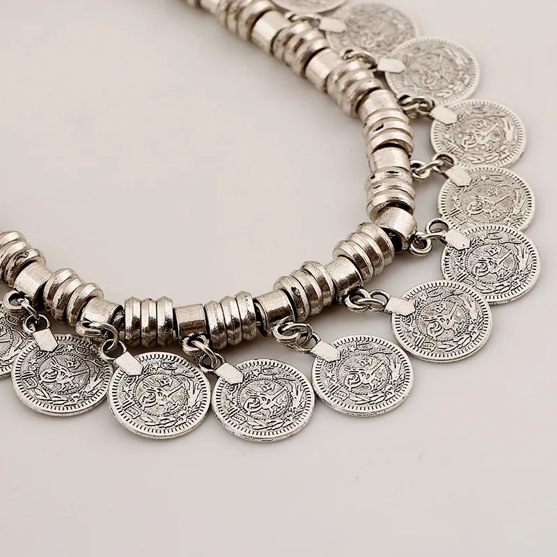 Böhmische Münz-halskette Mit Statement-anhänger Ethno-schmuck_voghion.com