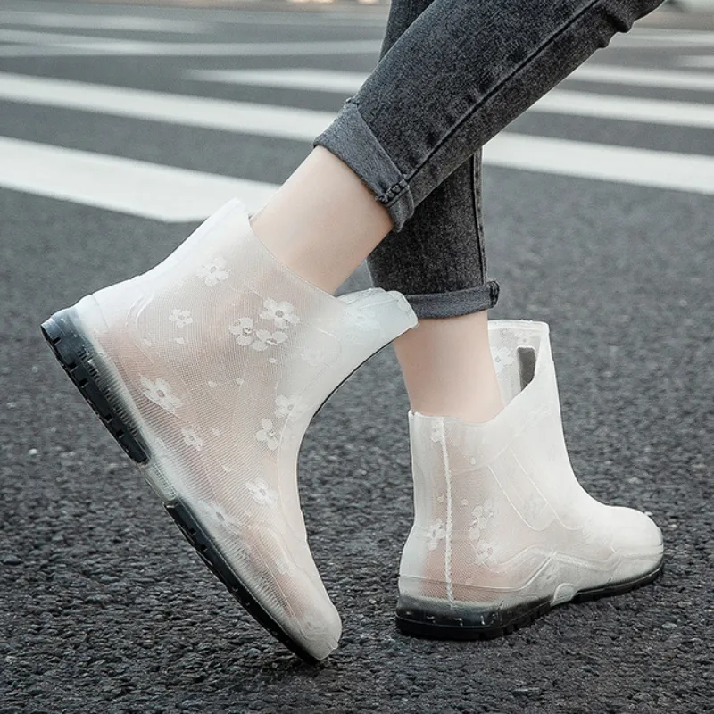 Stivali da pioggia donna impermeabili antiscivolo alla moda_voghion.com