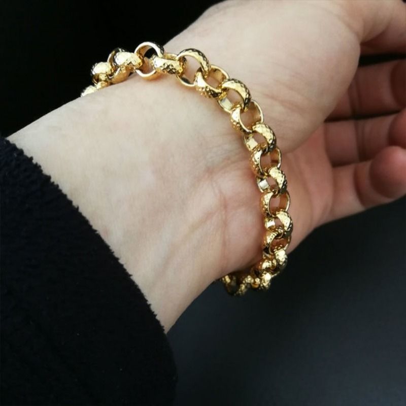 Belcher Bolt K Mens Womens Solid Bracelet Gift In 18-24cm Length_voghion.com