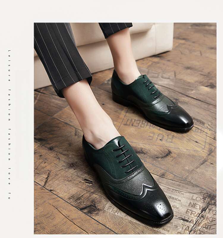 Versiunea coreeană a mocasinilor de primăvară cu talpă groasă și franjuri lucioase pentru bărbați, pantofi mici din piele la modă_voghion.com