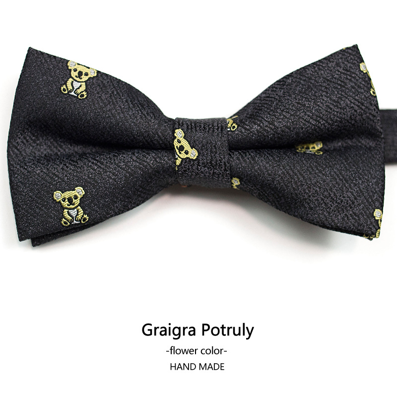 Herren-Krawatten und Taschentücher im Großhandel mit Kleintier-Löwe-Welpe-Pony-Fliege für Herren_voghion.com