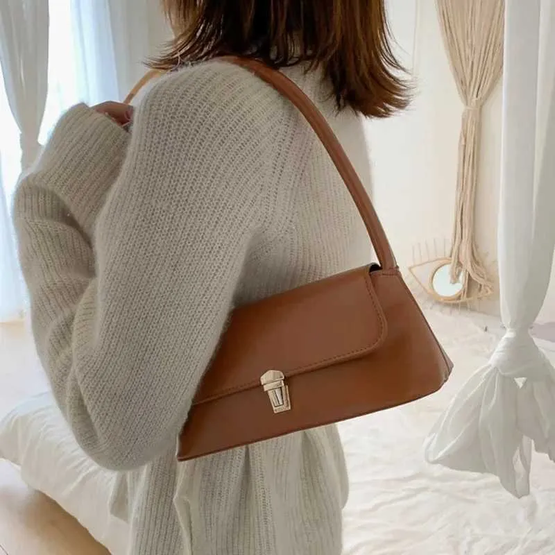 Shoulder Bag Crossbody Bag And Handbag Set For Women Solid Colour_voghion.com