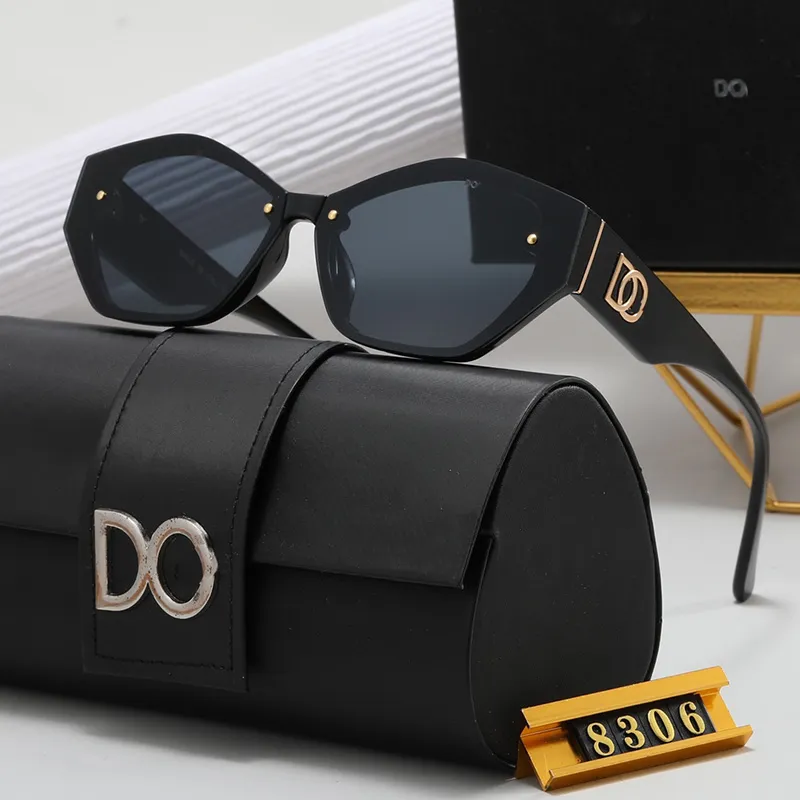 Designer Männer Fraen Schwaarz Unisex Designer Mier Fuerkleedung Strand Sonnebrëll Retro Frame Design UV400 Mat Këscht gutt_voghion.com