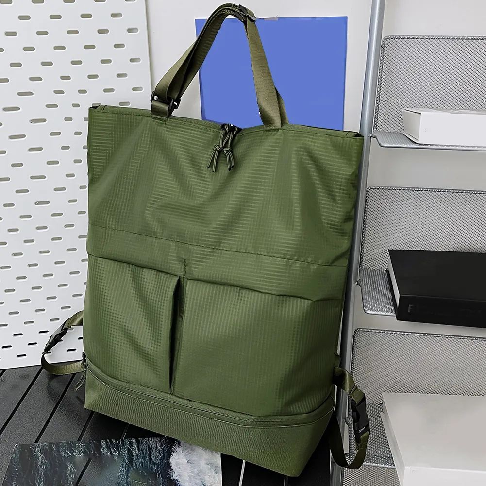 Unisex Travel Backbag Lightweight Women&Men Carry On Backpack Large Capacity Solid Colour Multifunctional Versatile_voghion.com