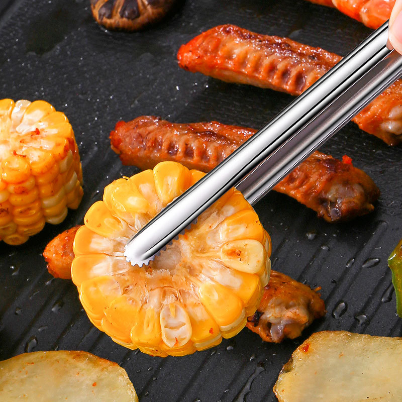 Nuove pinze per griglia in acciaio inossidabile, utensili da cucina per barbecue, accessori da cucina in argento, articoli per campeggio, spedizione gratuita_voghion.com