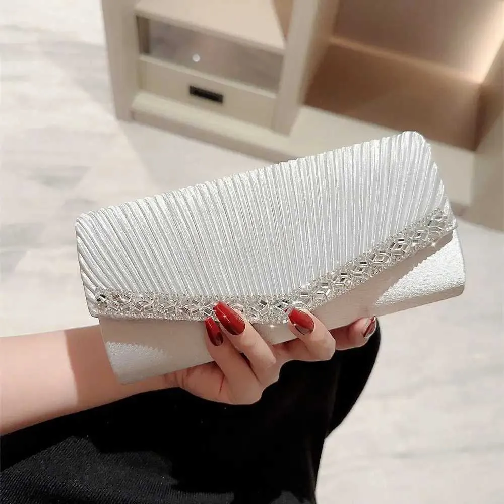 Borsa da sera con tracolla a catena alla moda, da sposa, da festa, con paillettes, da donna, borsa da banchetto scintillante Y241019_voghion.com