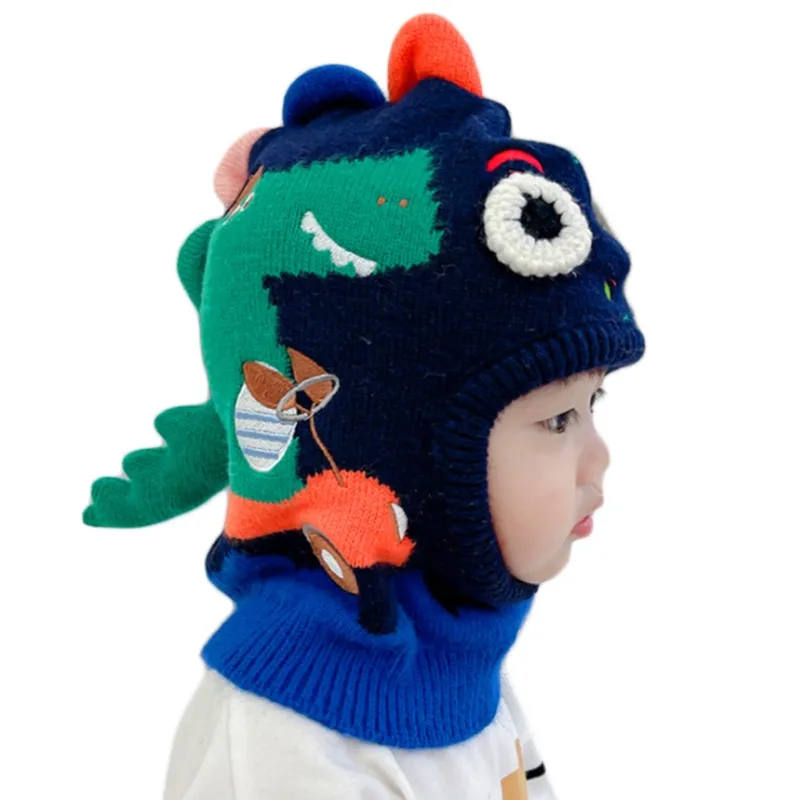 Berretti N7YD Per Pony/Dinosauro Sciarpa Invernale Lavorata A Maglia Completo Copricapo Passamontagna Antivento Attività All'aria Aperta Sport Baby Gi_voghion.com