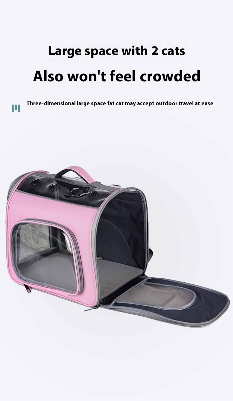 Haustiertasche Yeni einfarbige Günlük Trend Tragbare Hundetasche Büyük Kapazität Atmungsaktiver Katzenrucksack_voghion.com