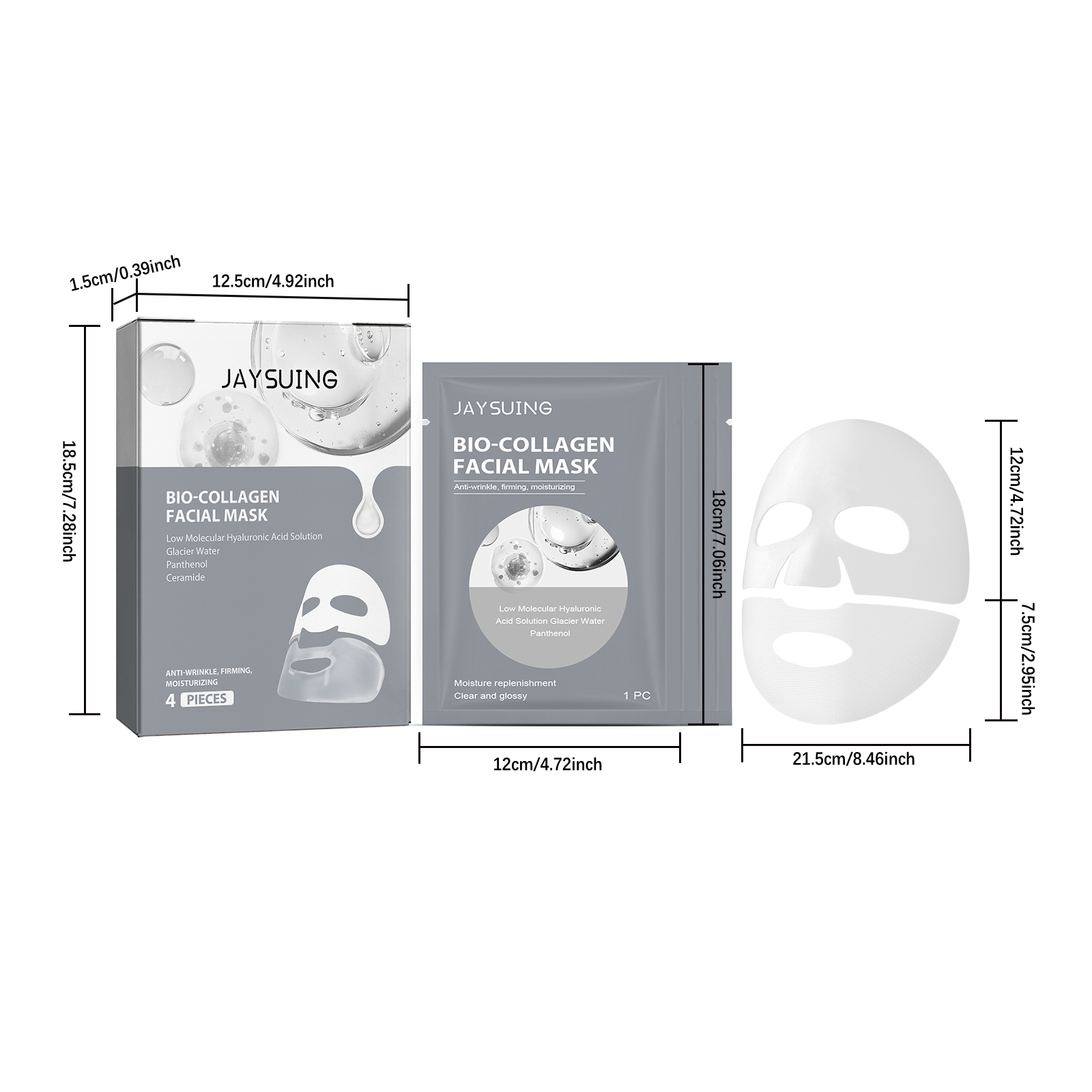 Jaysuing Collagen Hydrating Mask (Box Set) Moisturizes, Beautifies The Skin, Reduces Wrinkles, Repairs And Brightens The Complexion_voghion.com