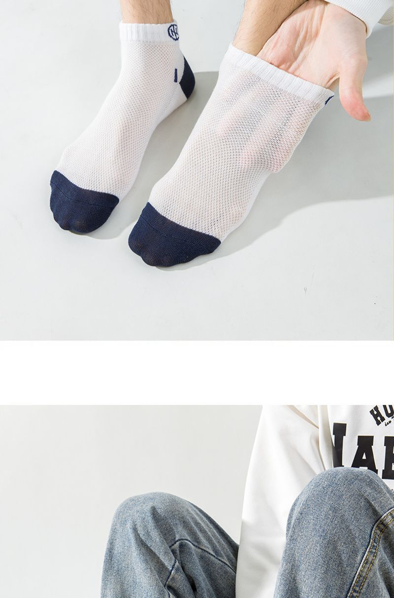 24 Neue dünne, mittelkurze Sport-Socken von Zhuji für Herren, schweißabsorbierend, atmungsaktiv, Netzstoff_voghion.com