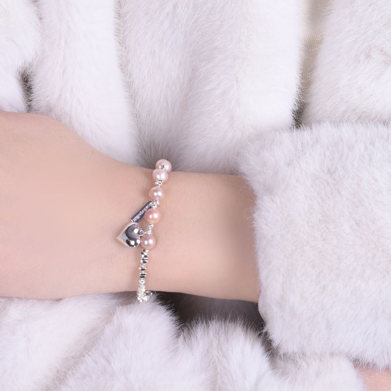 Braccialetto di perle Danshui, edizione coreana consigliata, Little Sweet Potato 2024, argento spezzato, amore fatto a mano_voghion.com