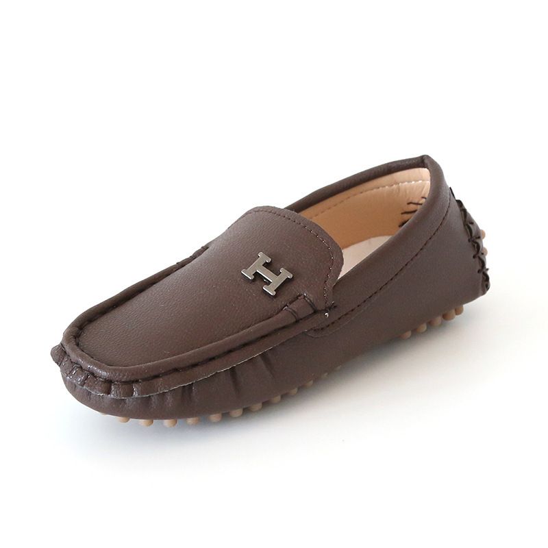 Mocasini sport pentru copii, stil britanic, din piele, 2024, primăvară și toamnă, cu vârf mediu și talpă moale, stil britanic_voghion.com
