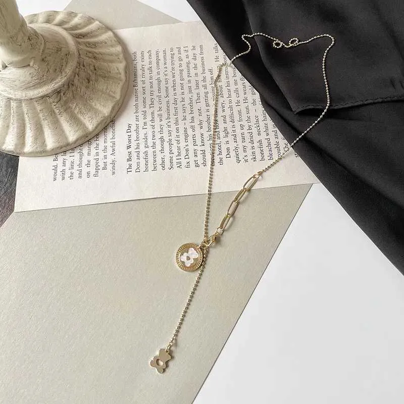 Collane con ciondolo carine per le donne, collana girocollo con orso in stile coreano, accessori per gioielli in acciaio inossidabile_voghion.com