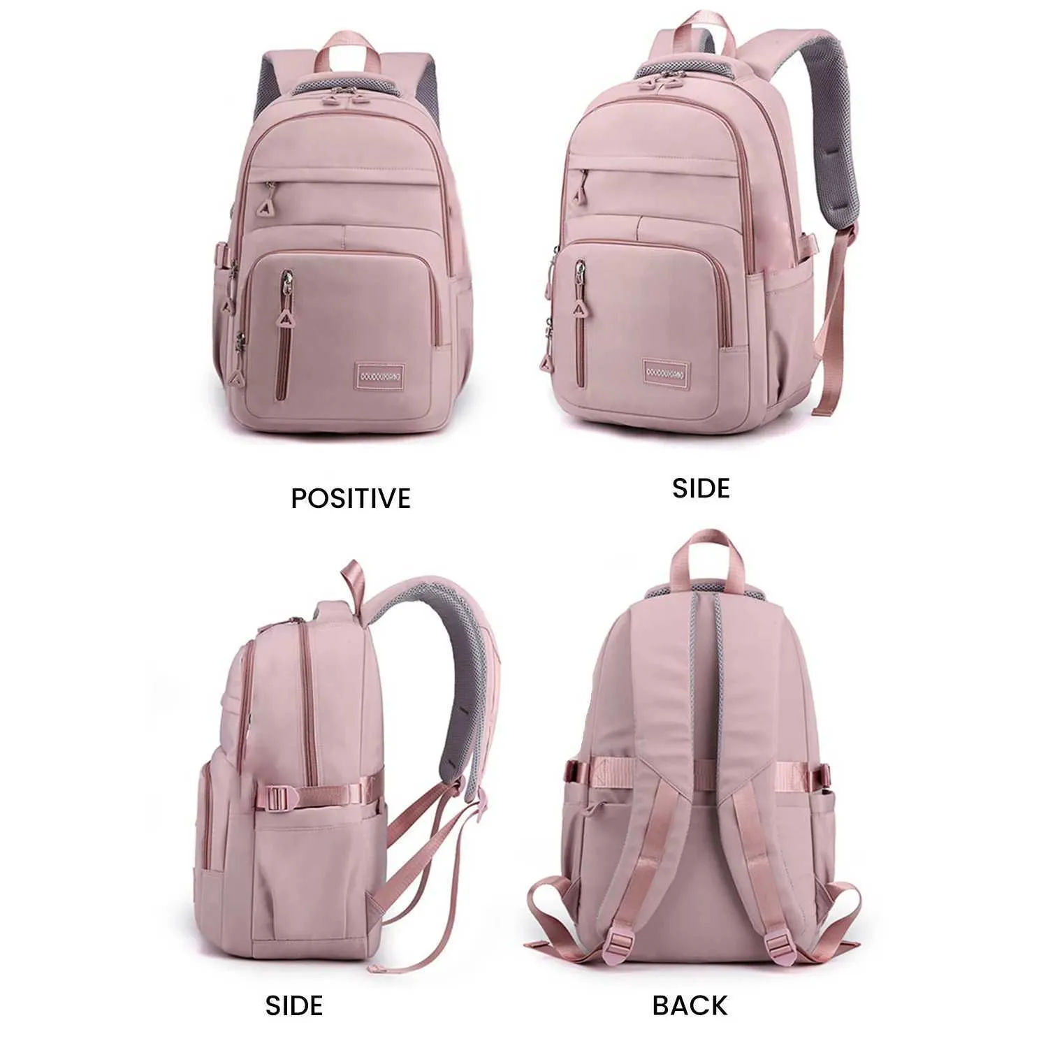 Verstellbarer Schultergurt, Reiserucksack, mehrere Taschen, ultraleichter Tagesrucksack, große Kapazität für die Schule, ArbeitC241011_voghion.com