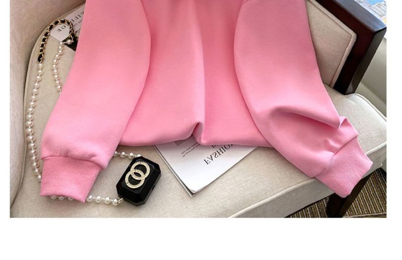 Damenbekleidung im Herbst Winter, plus veet verdickte, lockere und altersreduzierende Oberteile, Design, Fruchtgrün, vielseitig_voghion.com