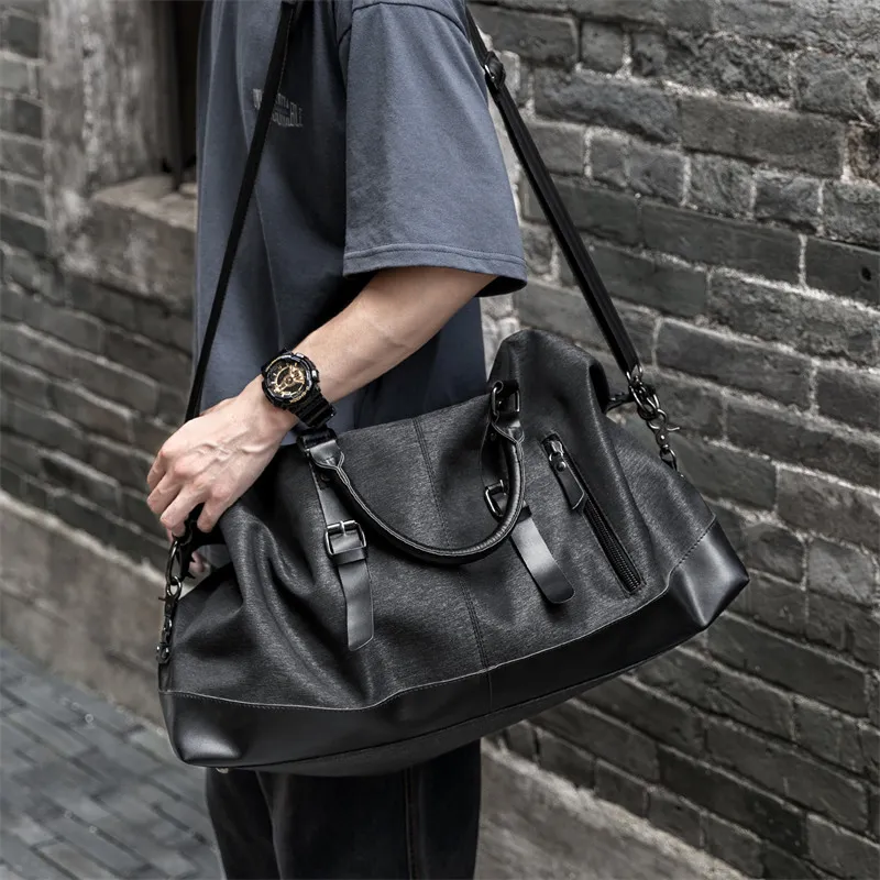 Sacs de voyage en toile pour hommes, sac de voyage grande capacité, fourre-tout de voyage multifonctionnel_voghion.com