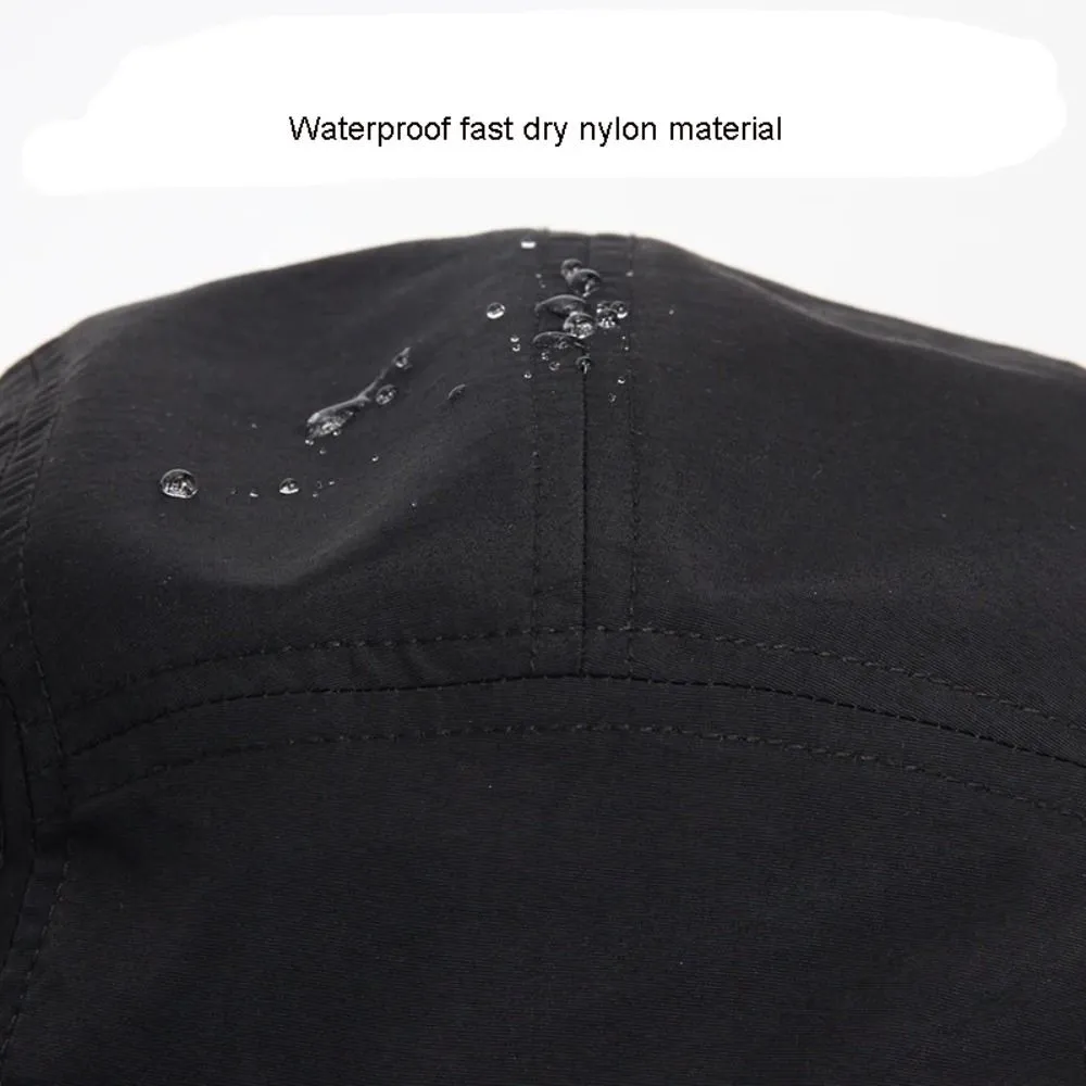 5 Panel Baseball Cap Waterproof Breathable Quick Drying Hiking Hat_voghion.com