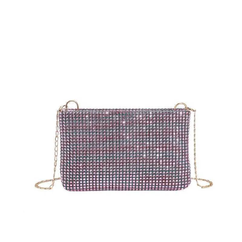 Ydlns Trend Kleine Rhie Quadratische Metallkette Design Schulter Umhängetasche Dia Münzgeldbörse Y241019_voghion.com