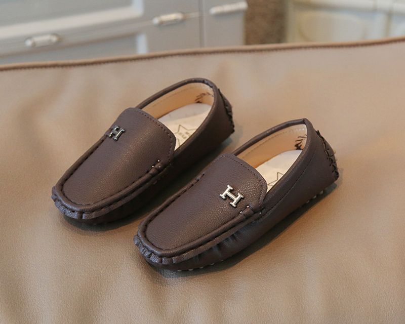 Mocasini sport pentru copii, stil britanic, din piele, 2024, primăvară și toamnă, cu vârf mediu și talpă moale, stil britanic_voghion.com