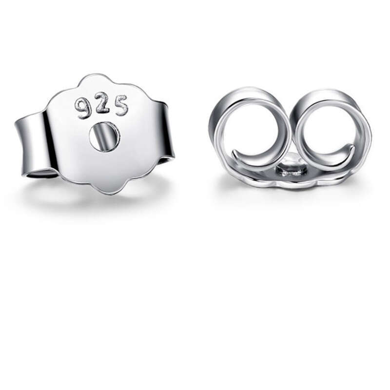 Boucles d'oreilles papillon en platine électrolytique en cuivre, bouchon arrière, boucle de capuchon, bijoux en argent, accessoires en métal, bouchons d'oreilles,_voghion.com