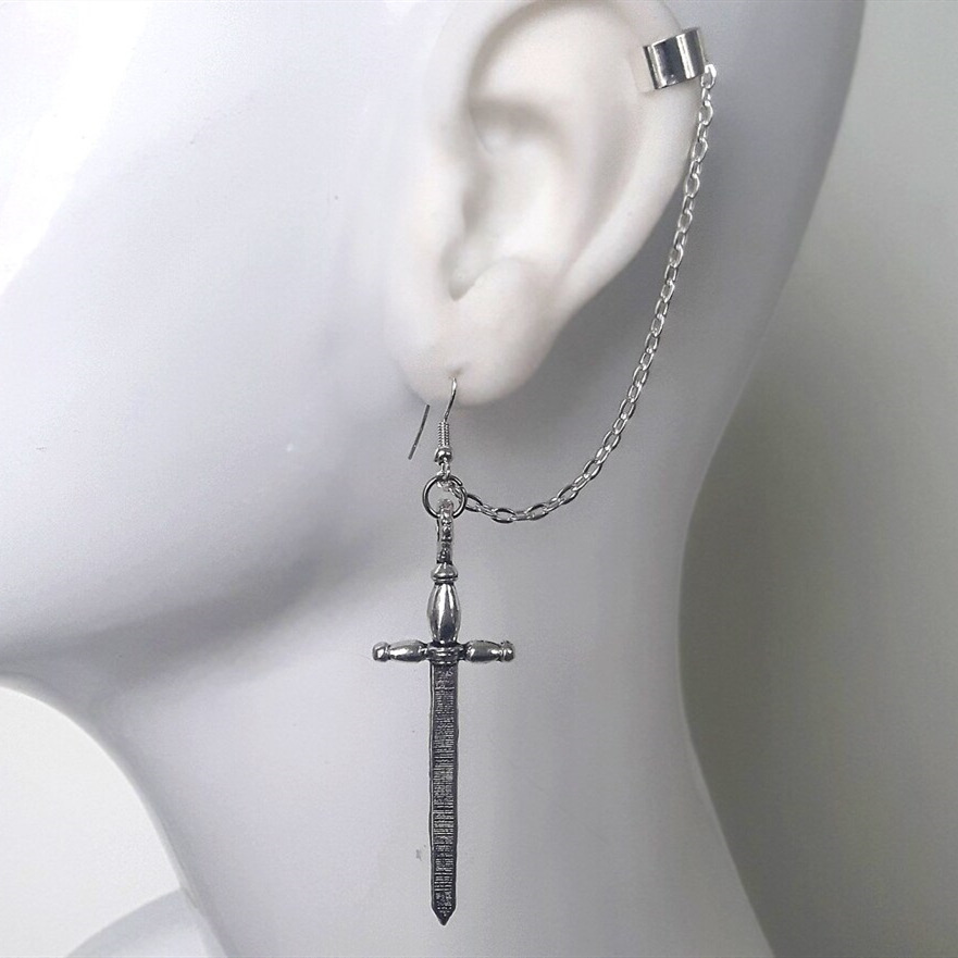Boucles d'oreilles Boucles d'oreilles gothiques Boucles d'oreilles épée_voghion.com