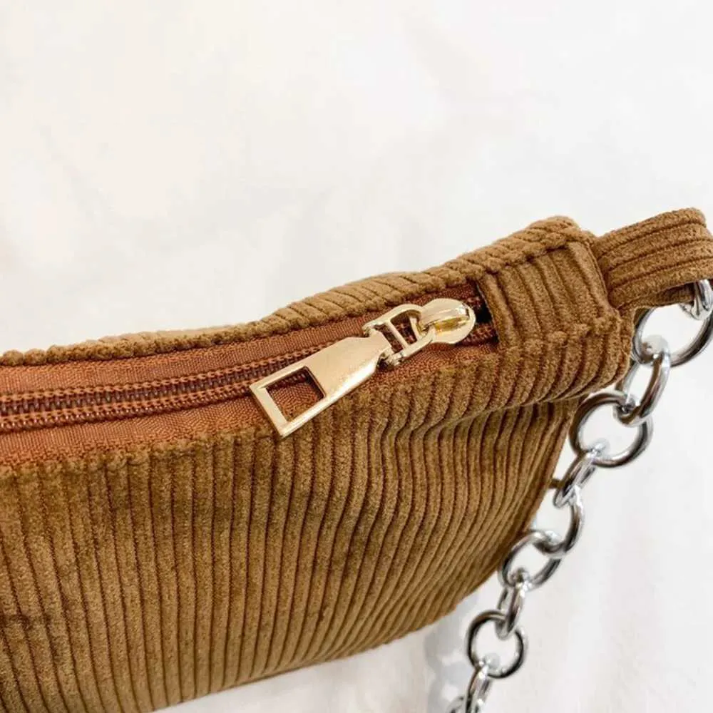Geantă mică de mână cu lanț și curea pătrată sub braț, din catifea reiată, culoare solidă, cu fermoar, geantă de umăr vintage DIYC241018_voghion.com