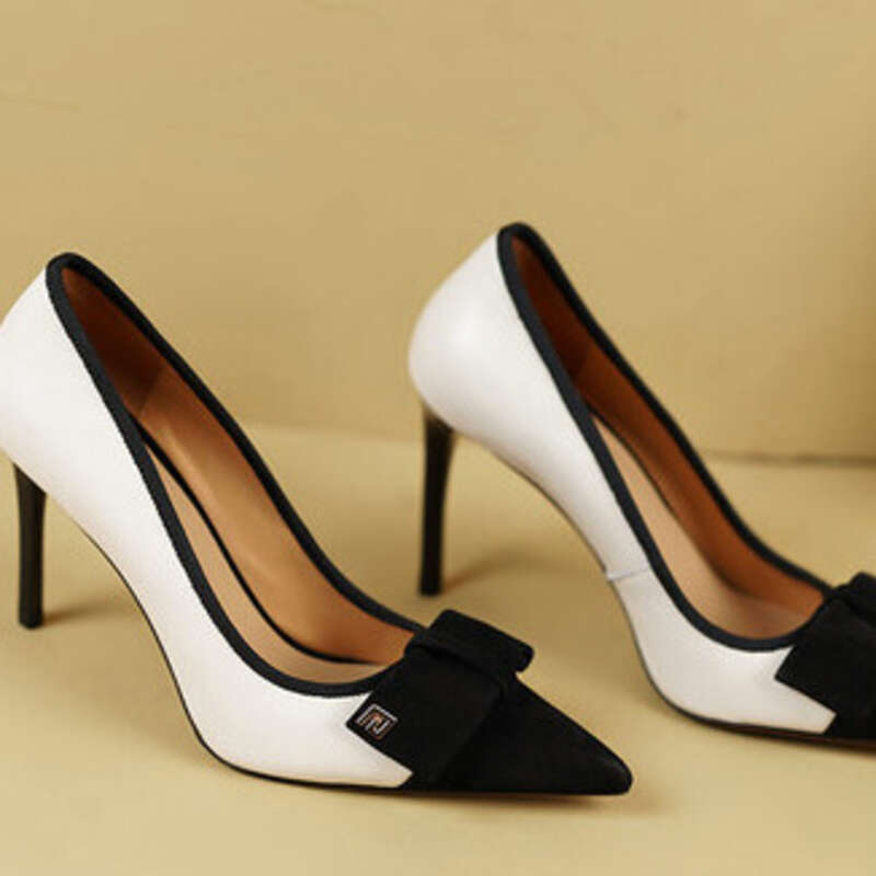 Francês fino salto alto feminino, 2024 novo estilo pequeno perfumado_voghion.com