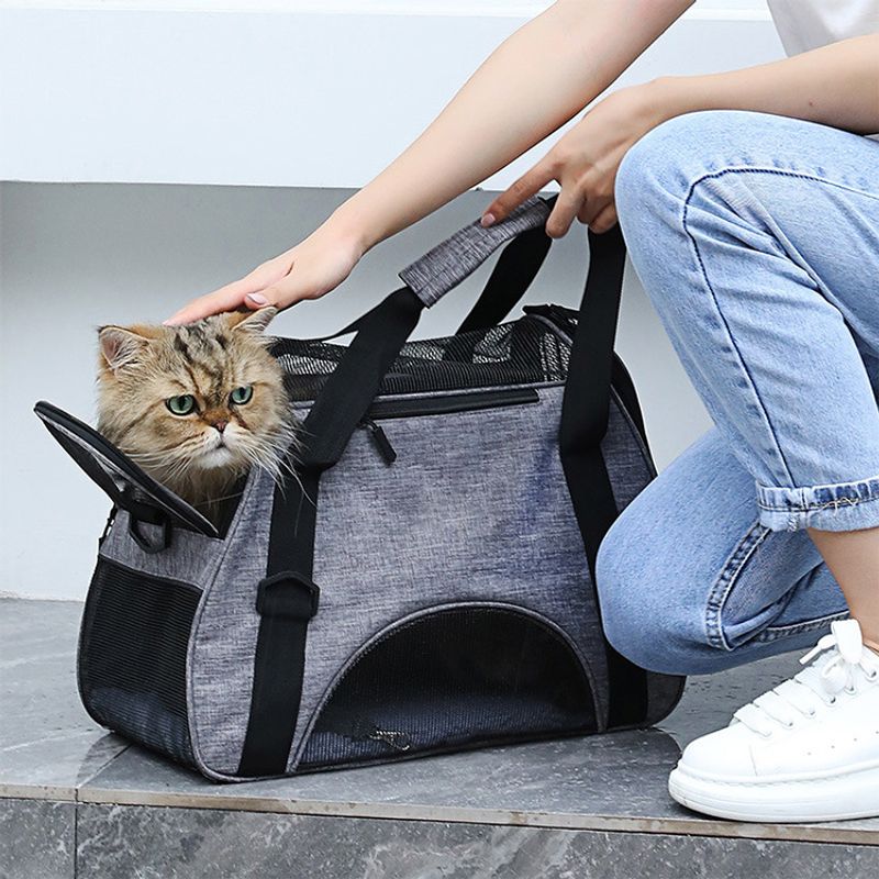 Neue Umhängetasche Katzen, faltbar, atmungsaktiv, den Außenbereich, Katzentasche, ausgehende Tasche, tragbare Tasche für_voghion.com