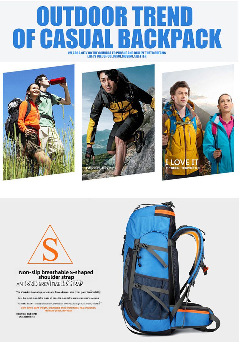 New multi-functional backpack outdoor hiking bag travel large capacity wear-resistant shoulders_voghion.com