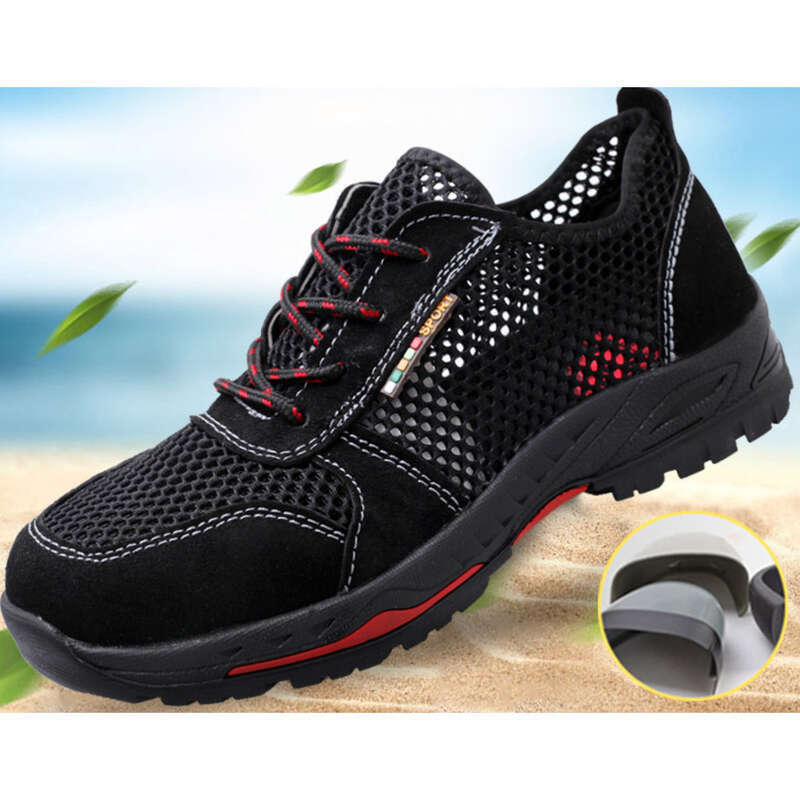 Scarpe casual con suola in gomma, traspiranti, leggere, resistenti all'usura, con maglia larga, protezione del lavoro_voghion.com