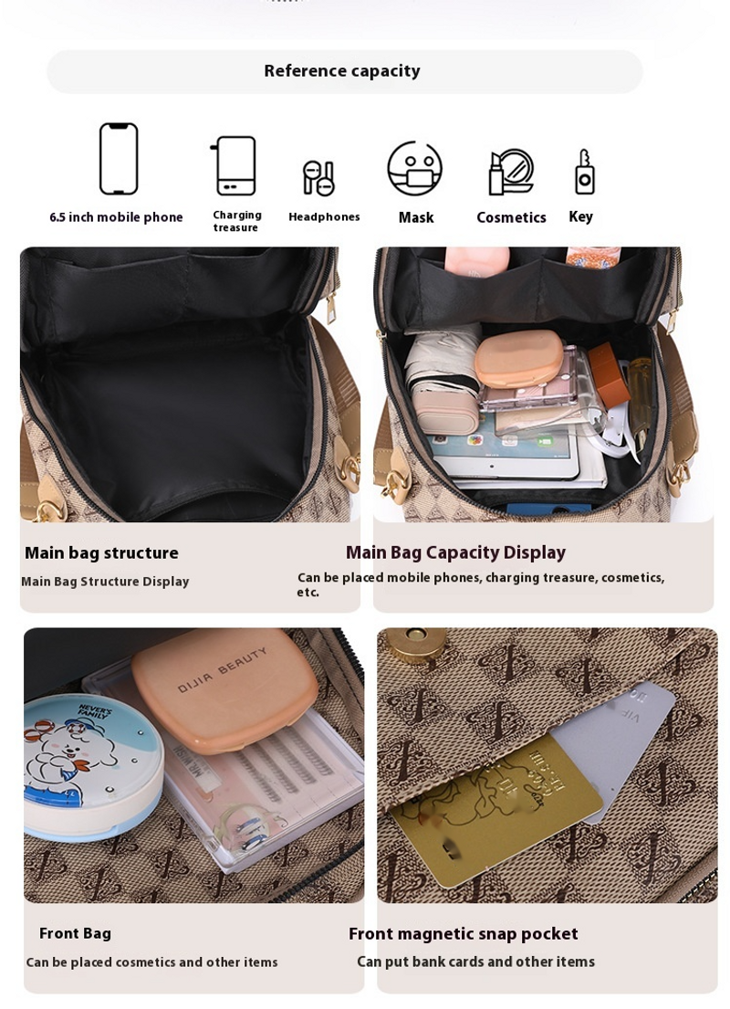 British New Fashion European American Style Retro And Trendy Bra Bag Dual-use Women's Backpack_voghion.com