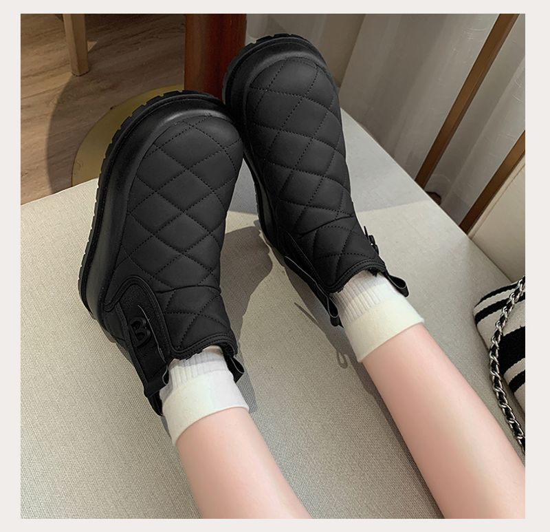 Damen Schnee Winter 2024 neue Baumwolle mit Veet verdickte Oberbekleidung Schuhe kalte und rutschfeste Stiefel_voghion.com